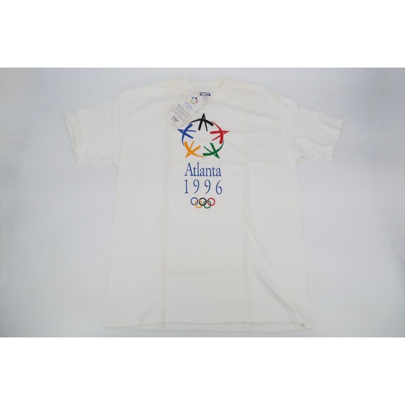 Hanes Other - Vintage Atlanta 1996 Olympics Shirt XL White Hanes Beefy-T USA Single Stitch NEW